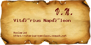 Vitárius Napóleon névjegykártya